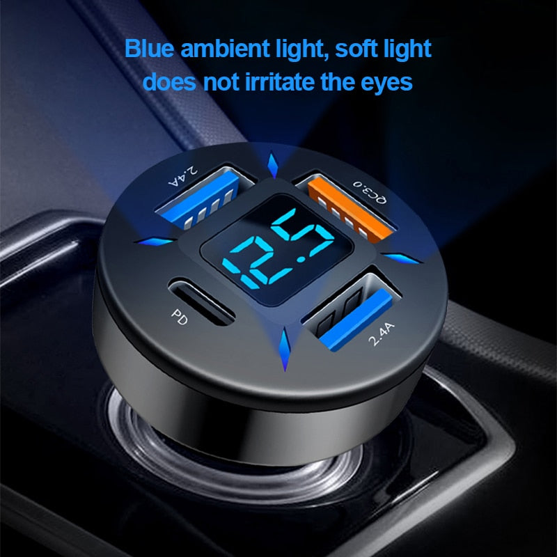 SM 4 Port USB+ Type C Fast Charger