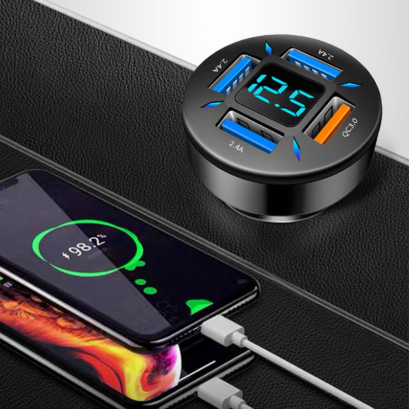 SM 4 Port USB+ Type C Fast Charger
