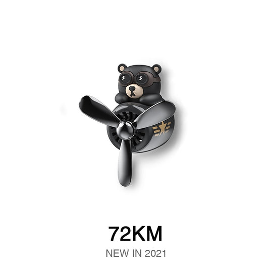 Bear PilotCar Air Freshener with Rotating Propellers