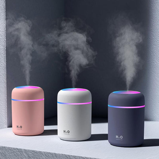 300ML Air Humidifier With Colourful Atmosphere Light for Home+ Car