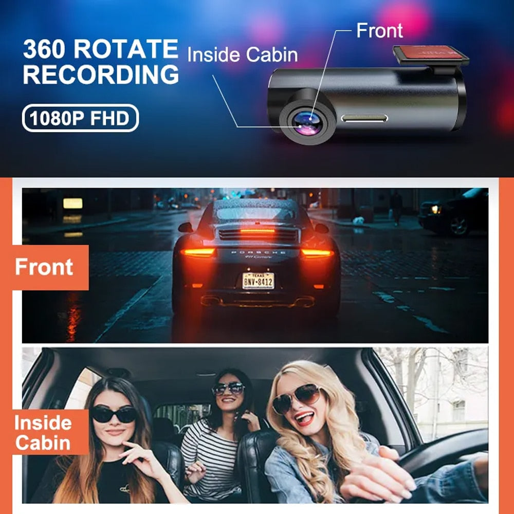 360 Degree Wifi Car DVR HD 1080P Dash Cam Auto Recorder Video DashCam With 24H Parking Monitor