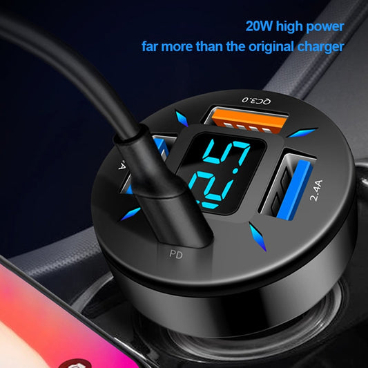 SM 4 Port USB+ Type C Fast Charger